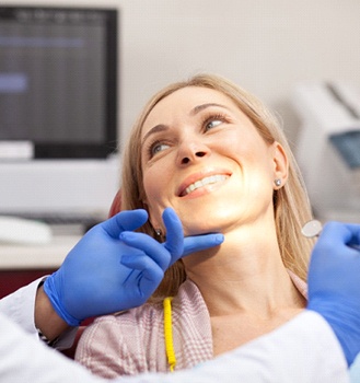 woman in dental chair