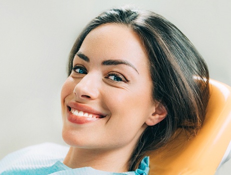 woman in dental chair