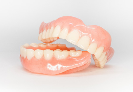 A set of full dentures