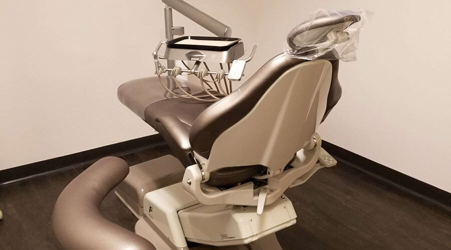 High tech dental exam room