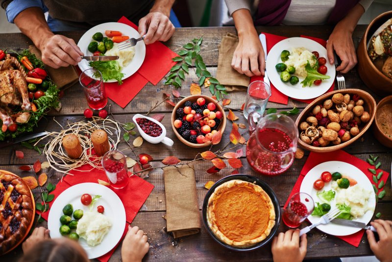 holiday food on table