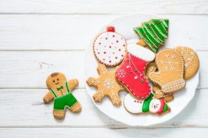 plate of Christmas cookies 