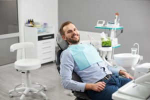 Patient at dental checkup